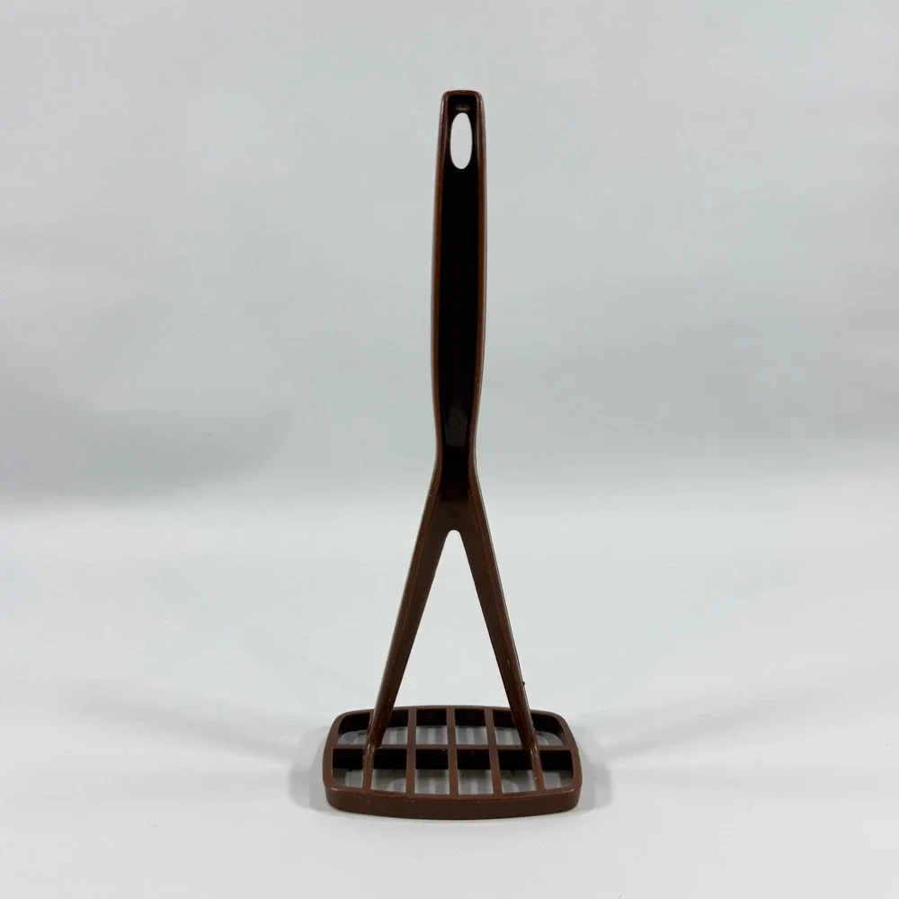 VTG Foley Potato Masher Kitchen Tool Brown Nylon Plastic 10